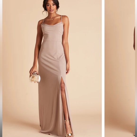 ASH DRESS CREPE TAUPE - Birdy Grey - XS - Picture 2 of 3